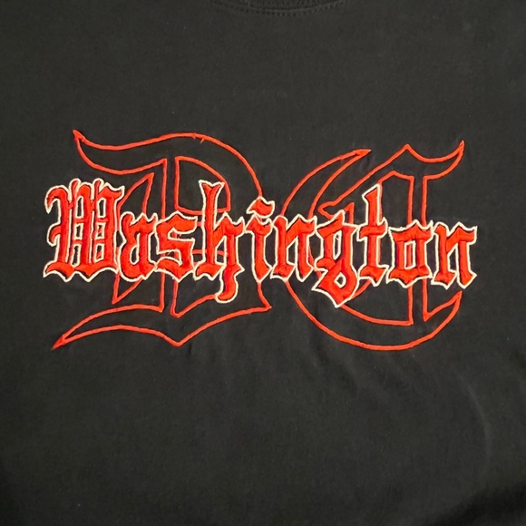 Washington DC Graphic Short Sleeve Tee, Black Red | XL - Picture 2 of 9